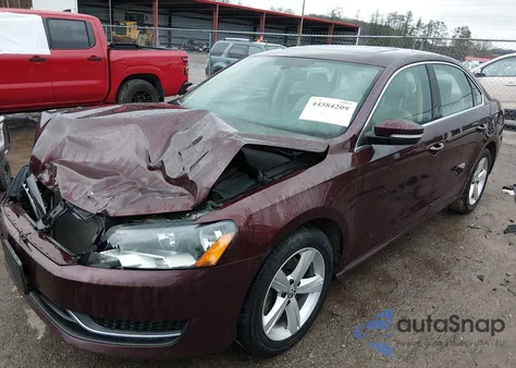 2013 Volkswagen Passat 2.5L Se from USA, damaged, VIN 1VWBP7A30DC082089